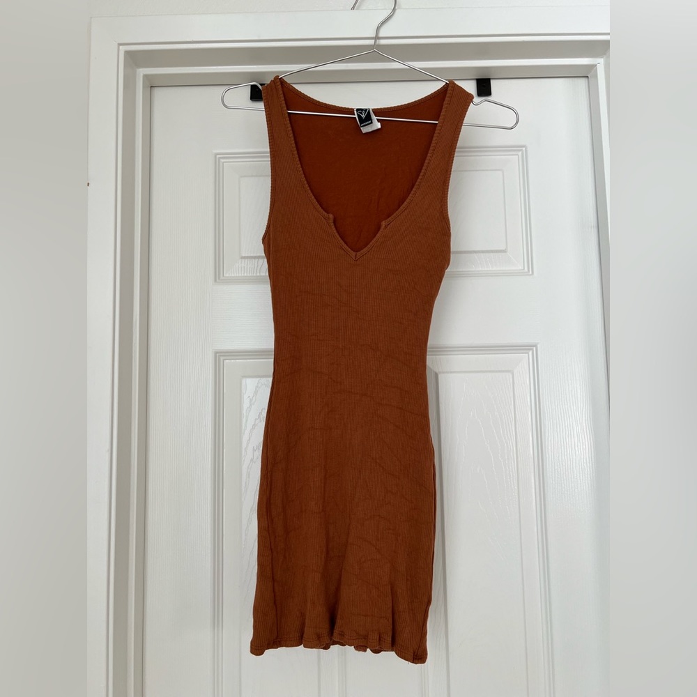 Copper mini dress